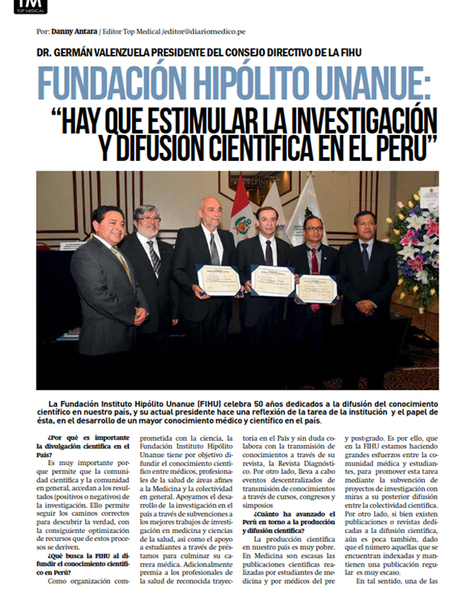 Revista Top Medical Aniversario Fihu (Marzo 2017)