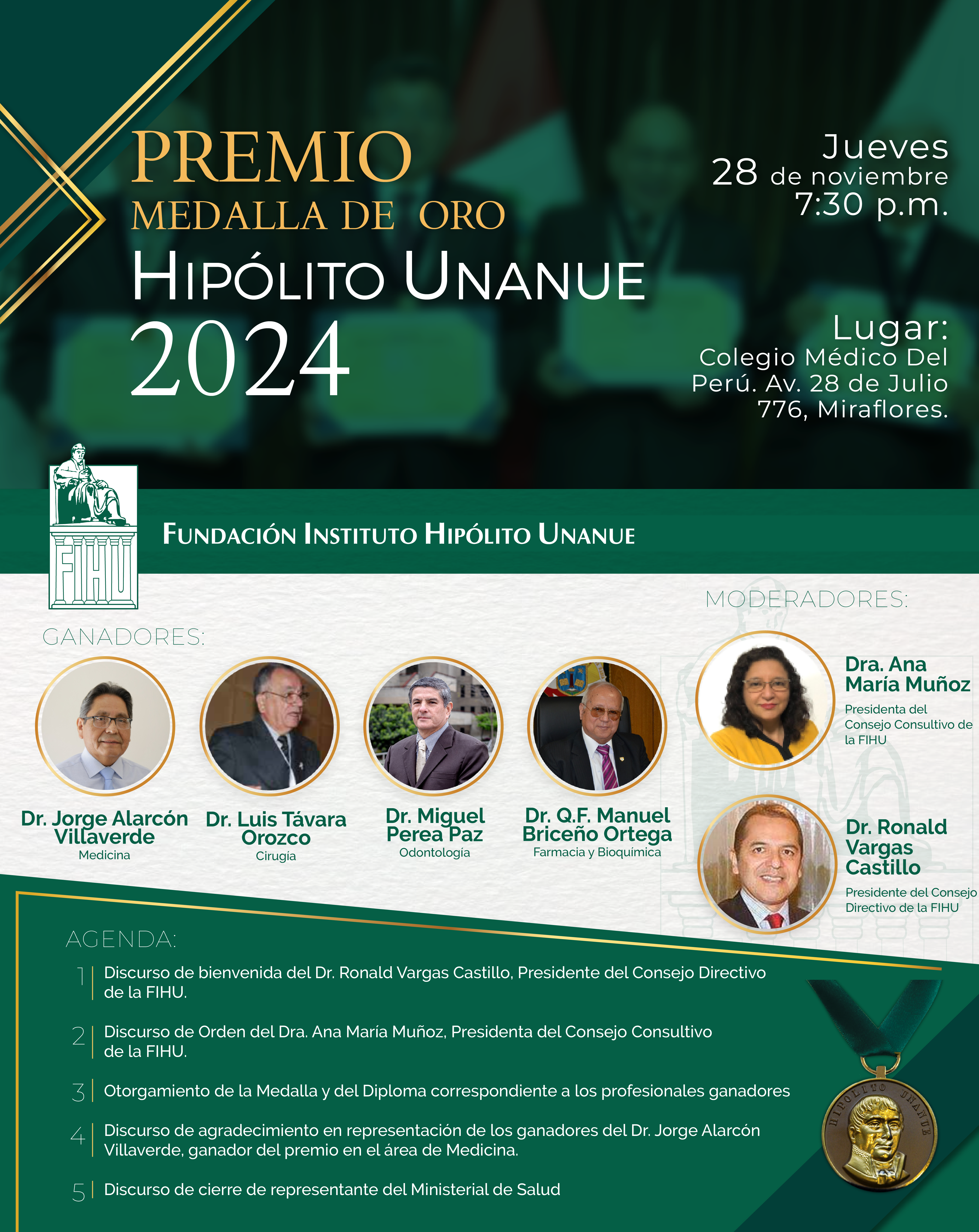 <strong>Premio Medalla de Oro Hipólito Unanue 2024</strong>